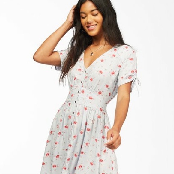 🔆BILLABONG🔆Twirl Twist V-Neck Mini Dress - Picture 12 of 16